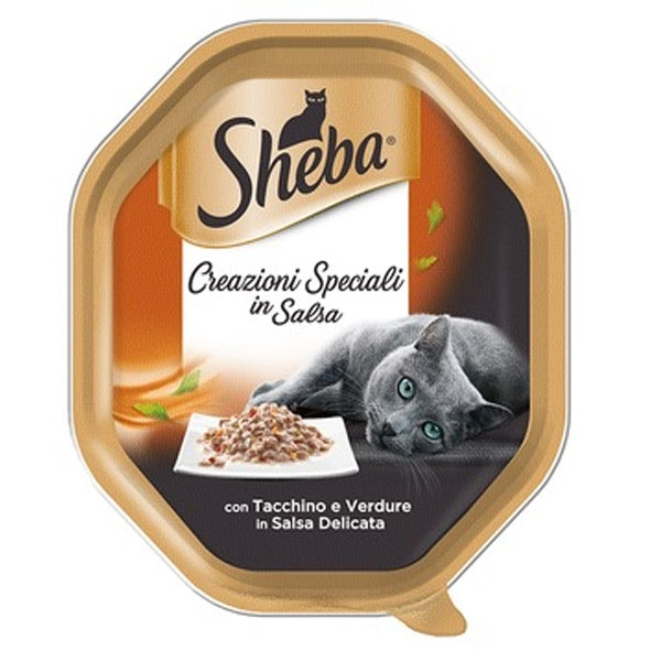 Sheba Creazioni Speciali con Tacchino e Verdure in Salsa Delicata 85gr Sheba Creazioni Speciali con Tacchino e Verdure in Salsa Delicata 85gr